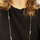 Image 8 of Long Venetian link necklace with pearls | 90.5 cm