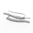 Image 4 of Silver long earrings with zirconia