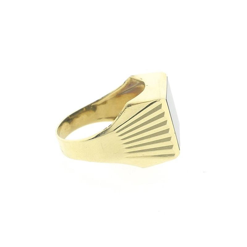 Image 4 of Gold men's signet ring with onyx