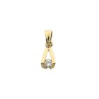 Image 1 of Gold minimalist pendant with zirconia