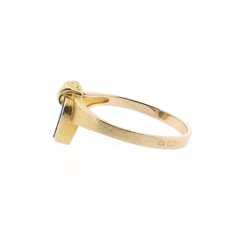 Image 7 of Gold Lapponia Ganesa ring with Lapis Lazuli | Vintage