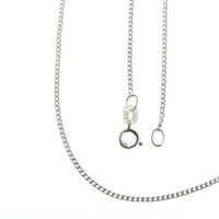 Silver basic gourmet link chain; 39 cm