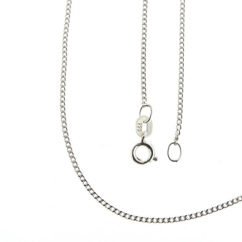 Image 1 of Silver basic gourmet link chain; 39 cm
