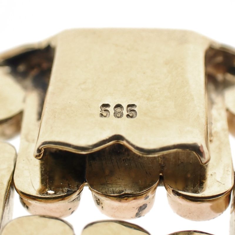 Image 5 of Vintage two-tone gold wide link bracelet