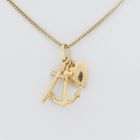 Image 10 of Gold pendant; Faith, hope, and love.