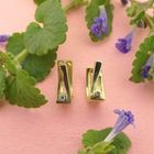 Image 1 of Gold stud earrings with zirconia