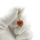 Image 5 of Vintage gold bullet pendant with carnelian