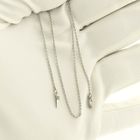 Image 6 of White gold thin anchor link necklace | 38.5 cm