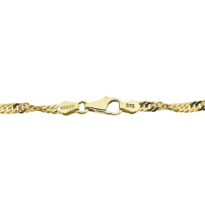 Image 5 of Gold twisted gourmet link chain