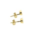 Image 10 of Gold subtle stud earrings with diamond | 0.20 ct.