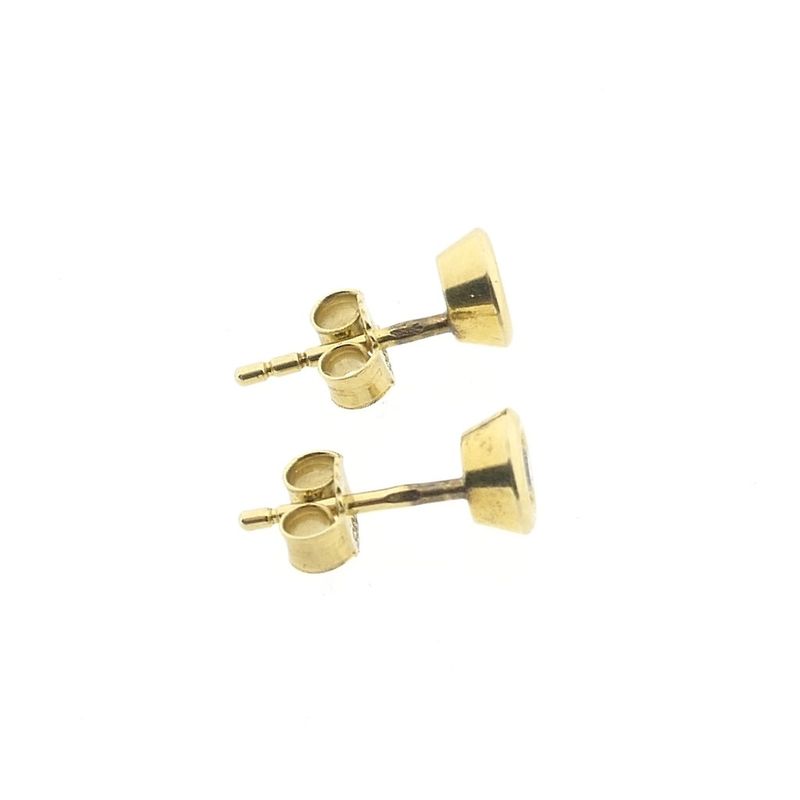 Image 10 of Gold subtle stud earrings with diamond | 0.20 ct.