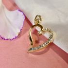 Image 8 of Gold pendant of a heart with zirconia