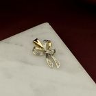 Image 2 of Two-tone gold bow pendant with diamond | 0.04 ct.