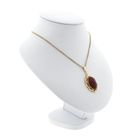 Image 4 of Vintage gold pendant with carnelian