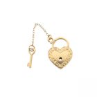 Image 9 of Gold pendant of a heart with a key