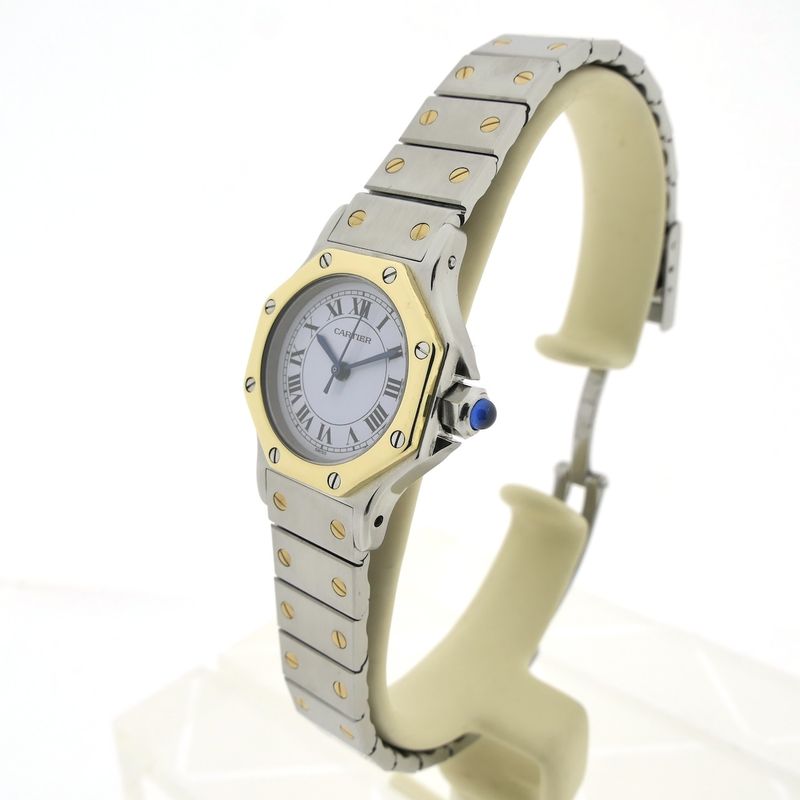 Image 2 of Cartier Santos Octagon Automatic; 18k gold/steel women's watch
