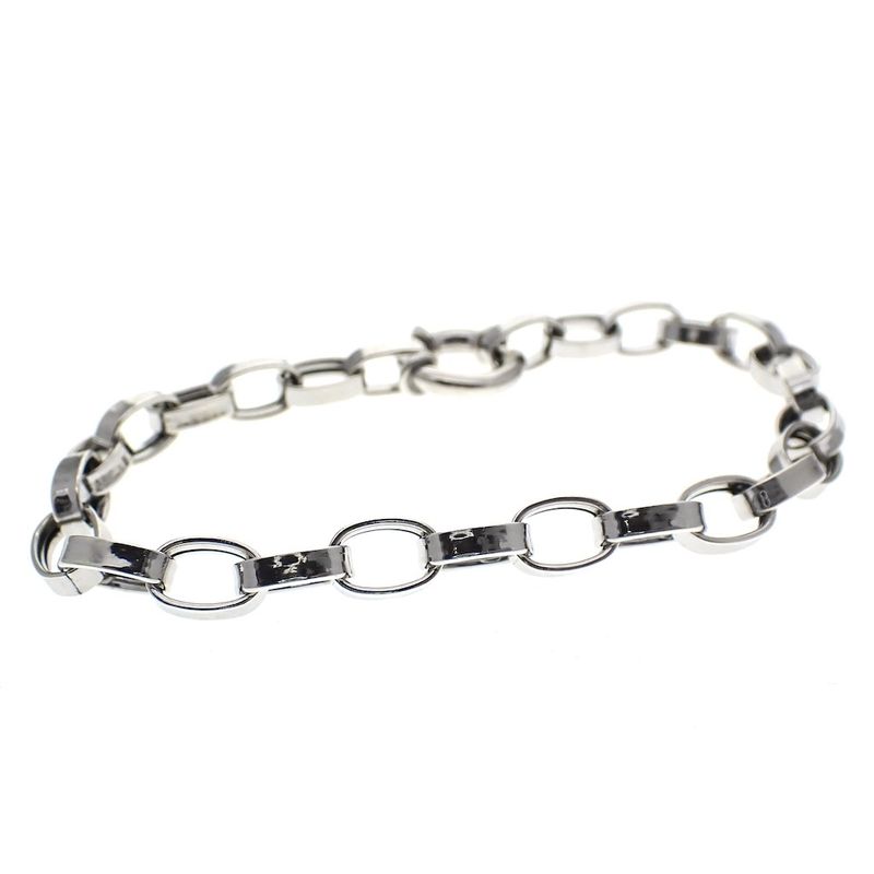 Image 2 of Silver jasseron link bracelet