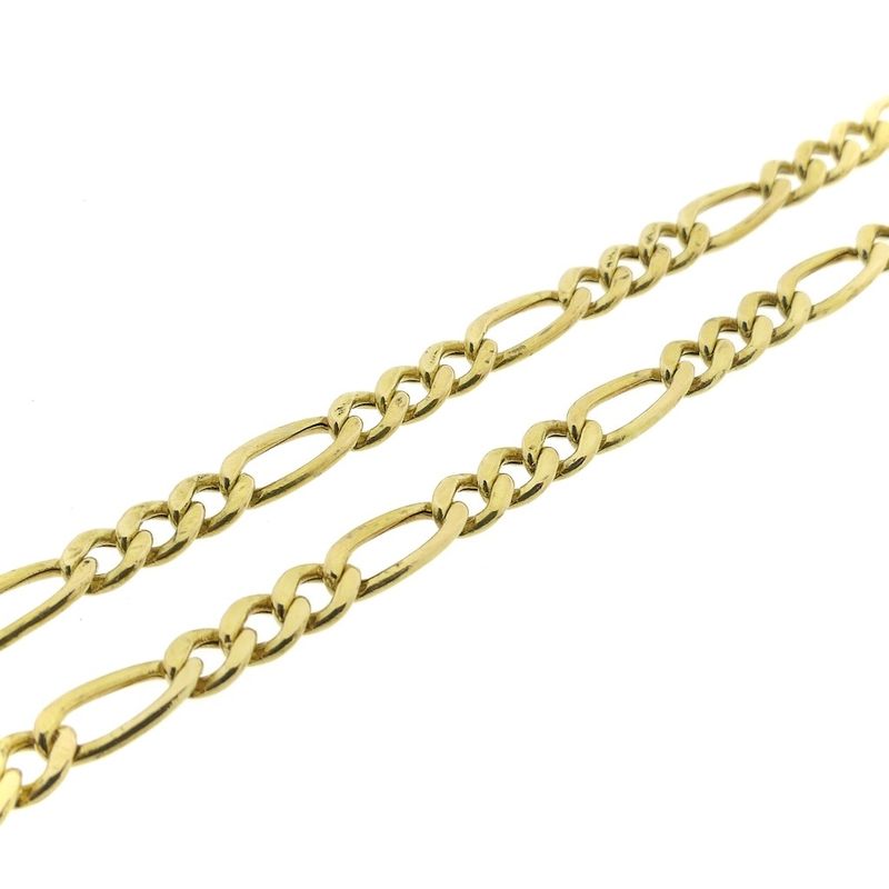 Image 7 of Gold Figaro link chain | 60.5 cm