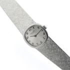 Image 15 of Patek Philippe Ellipse 3370/1; Vintage 18k. witgouden dames horloge