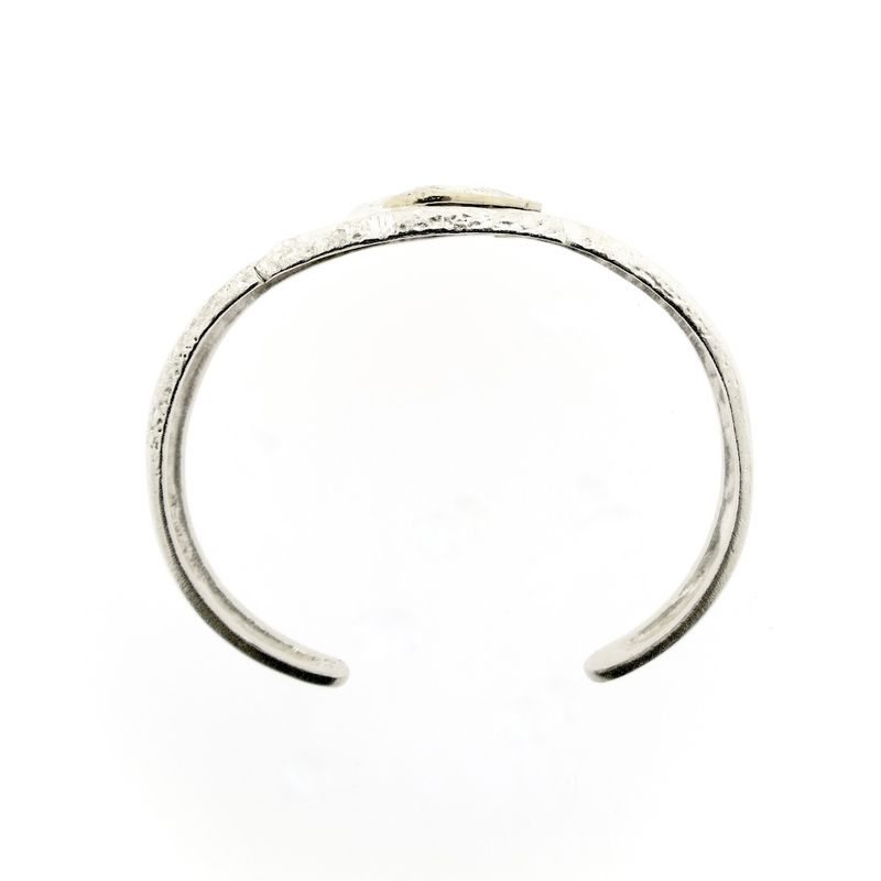 Image 8 of Two-tone bracelet with raw onyx | Ø 58.5 mm