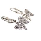 Image 1 of Silver butterfly earrings with zirconia