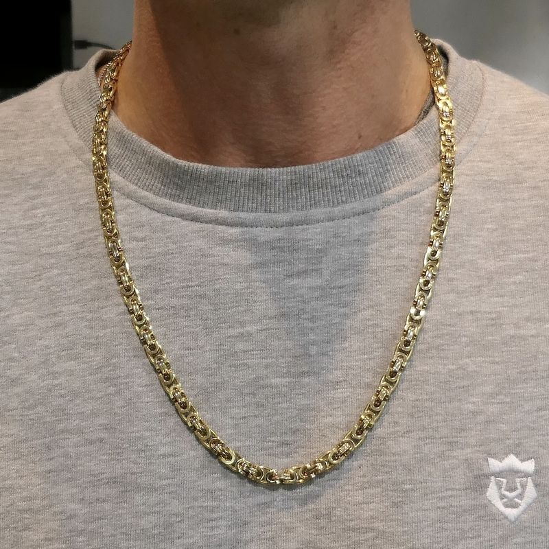 Image 7 of Two-tone flat gold king chain | 66.5 cm (2nd payment IN3)
