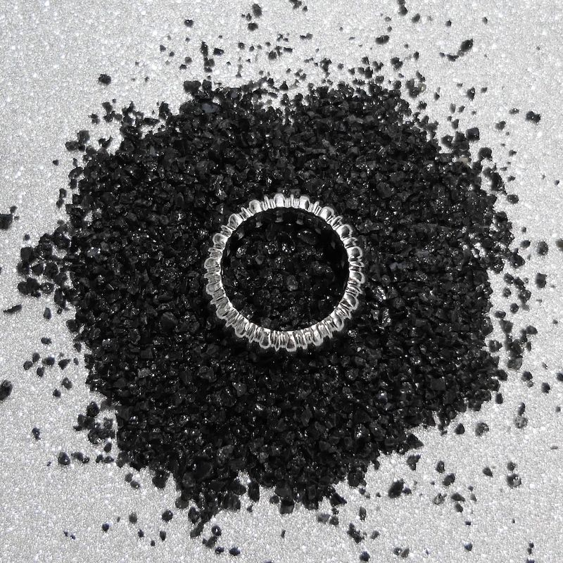 Image 3 of White gold ring with ribs