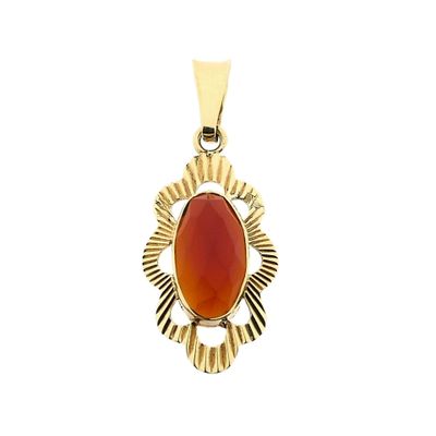 Image 1 of Gold Pendant with Carnelian
