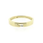 Image 3 of Gold solitaire ring with diamond 0.02 ct.