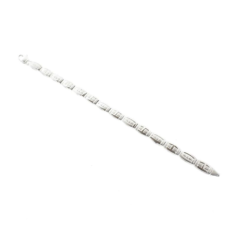 Image 6 of Silver matte link bracelet