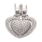Image 10 of 18-karat white gold heart pendant; Chimento | 3.24 ct. diamond
