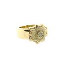 Image 4 of Men's Gold Pinky Ring with Green Moissanite