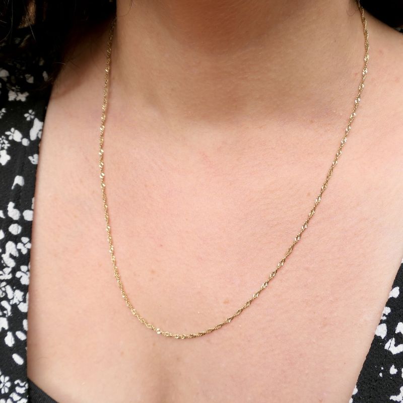 Image 9 of Gold twisted link chain 52 cm | Midas