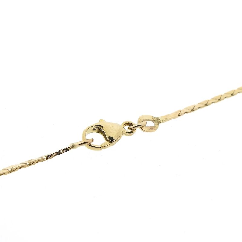 Image 5 of Gold cobra link necklace with fixed pendant | 41.5 cm
