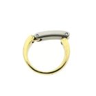 Image 6 of Pequignet two-tone gold ring with steel and diamond; 0.06 ct.
