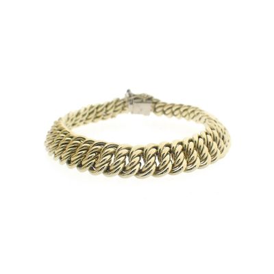 Gold French gourmet link bracelet | 22 cm Image 1 of Gold French gourmet link bracelet | 22 cm