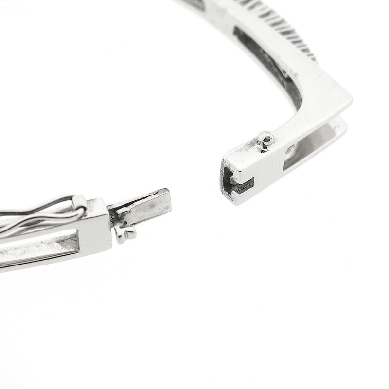 Image 5 of White gold bracelet with diamond; Size XS