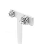 Image 4 of White gold entourage stud earrings with diamond; 1.20 ct.