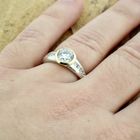 Image 5 of Two-tone gold ring with zirconia stones