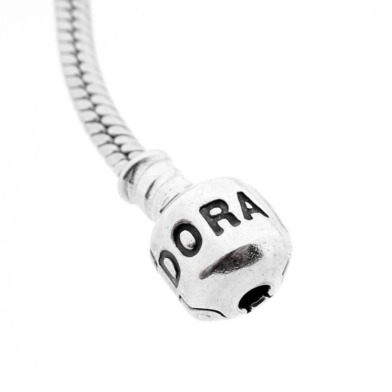 Image 6 of Pandora bracelet; Silver; Snake Chain | 19 cm