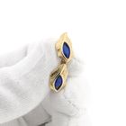 Image 10 of 18 ct. Gold stud earrings with sapphire