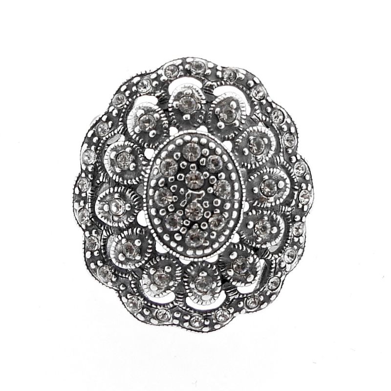 Image 6 of Silver ring with zirconia