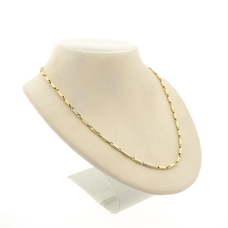 Image 3 of Gold square bar necklace