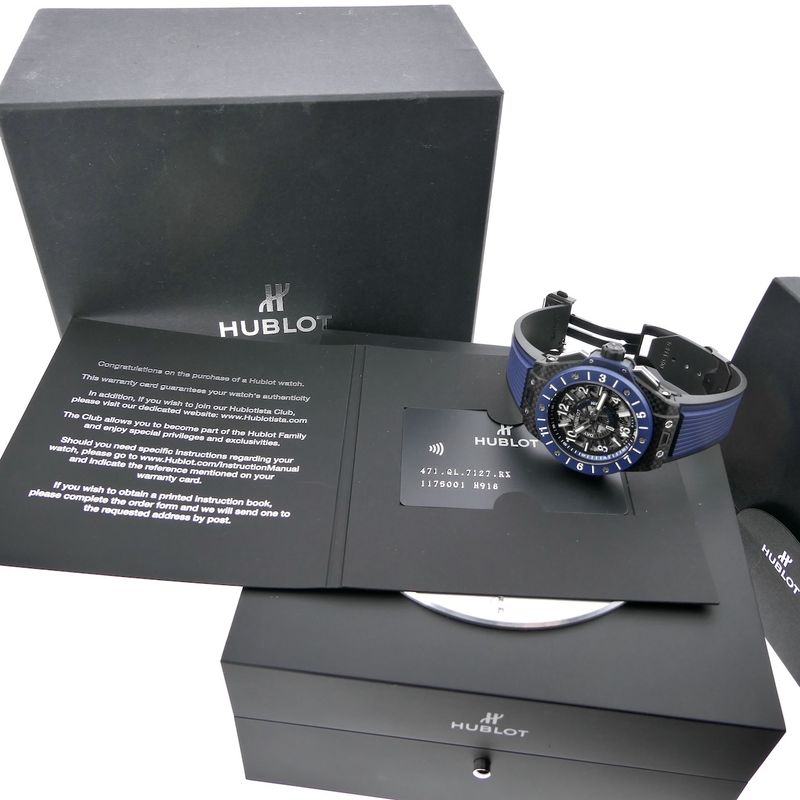 Image 13 of Hublot Big Bang Unico GMT Carbon Blue Ceramic 471.QL.7127.RX; Automatic men's watch