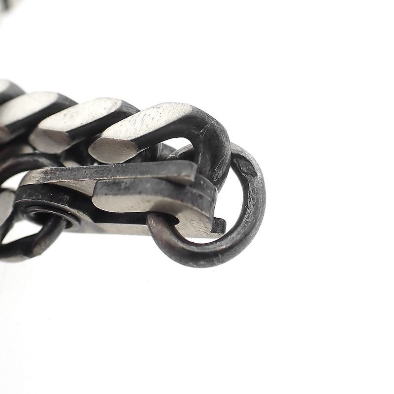 Image 6 of Silver robust gourmet link men's bracelet