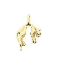 Gold panther pendant with rubies