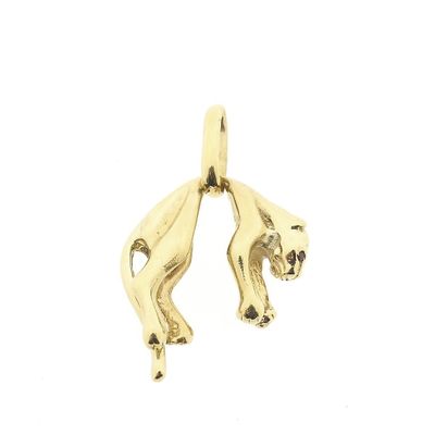 Image 1 of Gold panther pendant with rubies