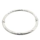 Image 5 of 18K white gold twisted bangle bracelet | Ø 60 mm