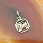 Image 2 of Gold zodiac sign pendant; Leo