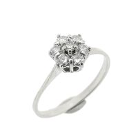 White gold entourage ring with diamond | 0.35 ct.